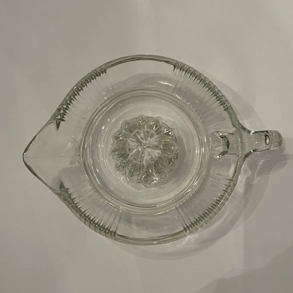 Vintage Glass Juicer with Handle & Pouring Spout